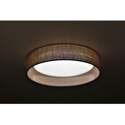 Duolla - LED loftlampe ROLLER LED/24W/230V diameter 45 cm lysebrun