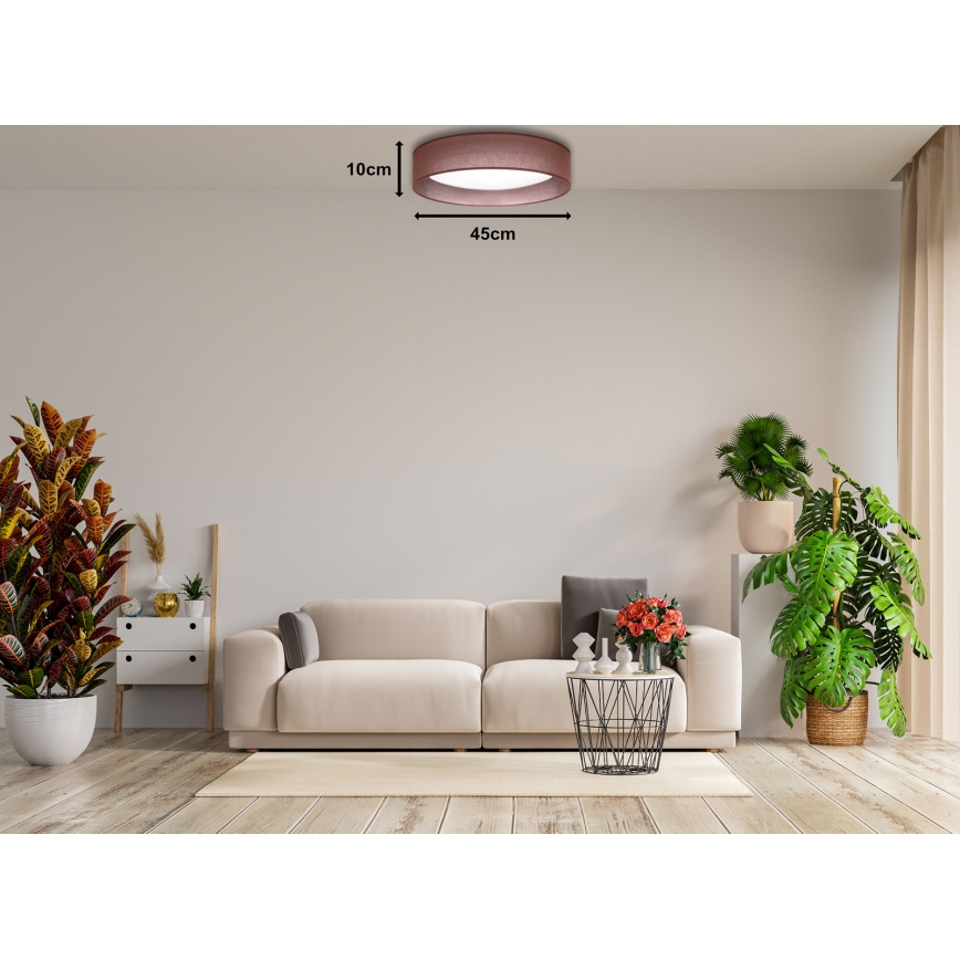 Duolla - LED loftlampe ROLLER LED/24W/230V diameter 45 cm mørkebrun