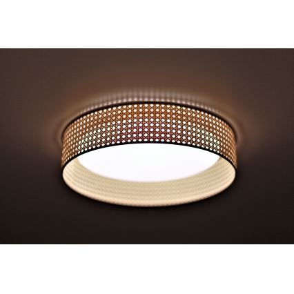 Duolla - LED loftlampe ROLLER LED/24W/230V diameter 45 cm Rattan