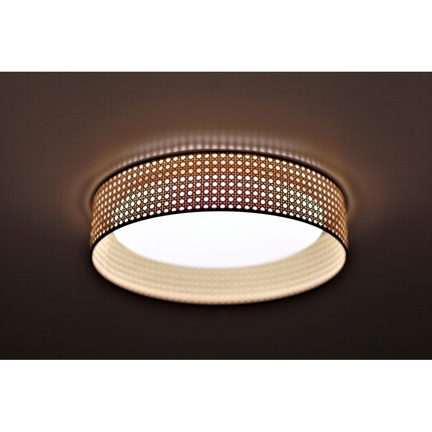 Duolla - LED loftlampe ROLLER LED/24W/230V diameter 45 cm Rattan