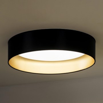 Duolla - LED loftlampe ROLLER LED/24W/230V diameter 45 cm sort/guldfarvet