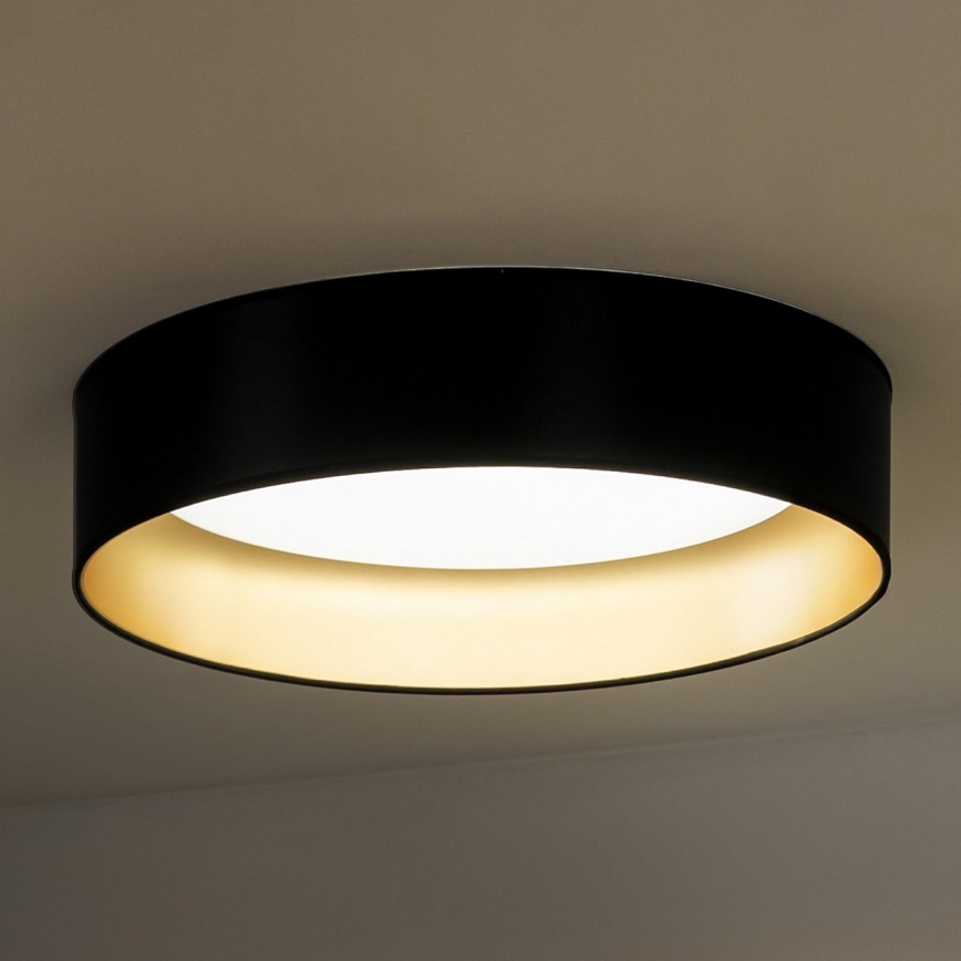 Duolla - LED loftlampe ROLLER LED/24W/230V diameter 45 cm sort/guldfarvet