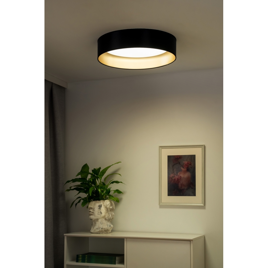 Duolla - LED loftlampe ROLLER LED/24W/230V diameter 45 cm sort/guldfarvet