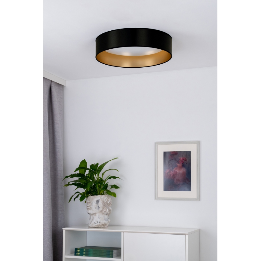Duolla - LED loftlampe ROLLER LED/24W/230V diameter 45 cm sort/guldfarvet