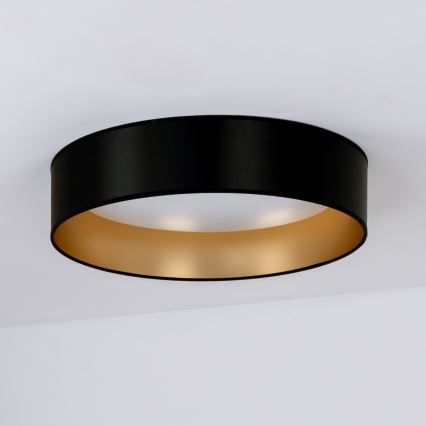 Duolla - LED loftlampe ROLLER LED/24W/230V diameter 45 cm sort/guldfarvet