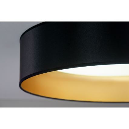 Duolla - LED loftlampe ROLLER LED/24W/230V diameter 45 cm sort/guldfarvet