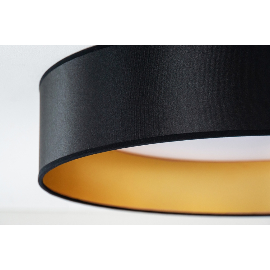 Duolla - LED loftlampe ROLLER LED/24W/230V diameter 45 cm sort/guldfarvet