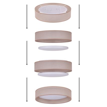 Duolla - LED loftlampe ROLLER LED/24W/230V diameter 45 cm sort