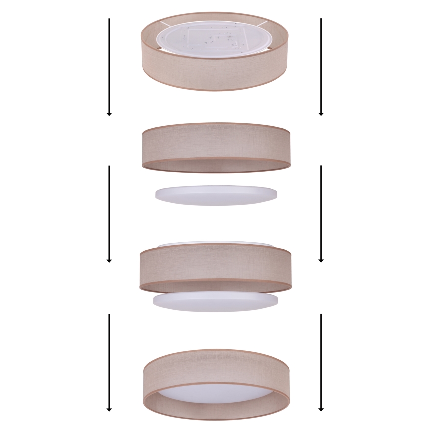 Duolla - LED loftlampe ROLLER LED/24W/230V diameter 45 cm sort