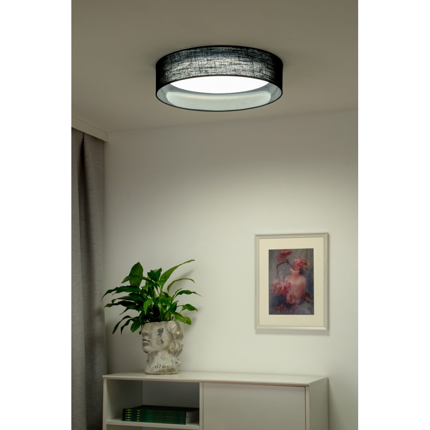 Duolla - LED loftlampe ROLLER LED/24W/230V diameter 45 cm sort