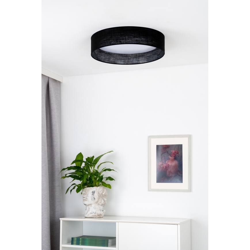 Duolla - LED loftlampe ROLLER LED/24W/230V diameter 45 cm sort