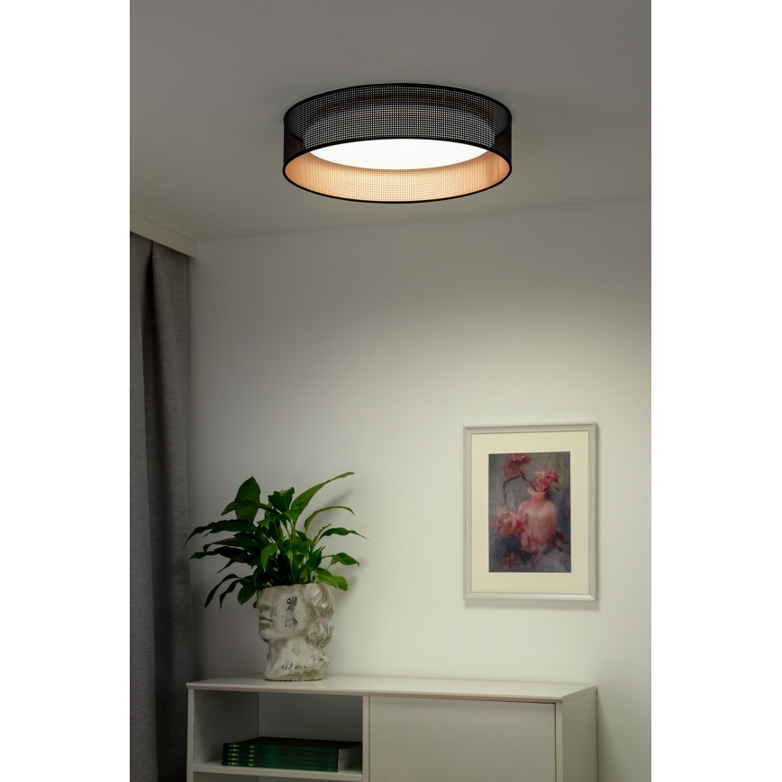 Duolla - LED loftlampe ROLLER LED/24W/230V diameter 45 cm sort/kobber