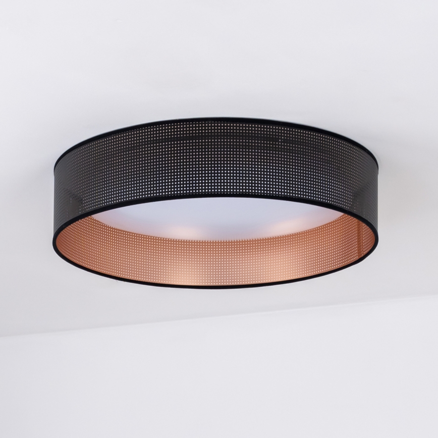 Duolla - LED loftlampe ROLLER LED/24W/230V diameter 45 cm sort/kobber