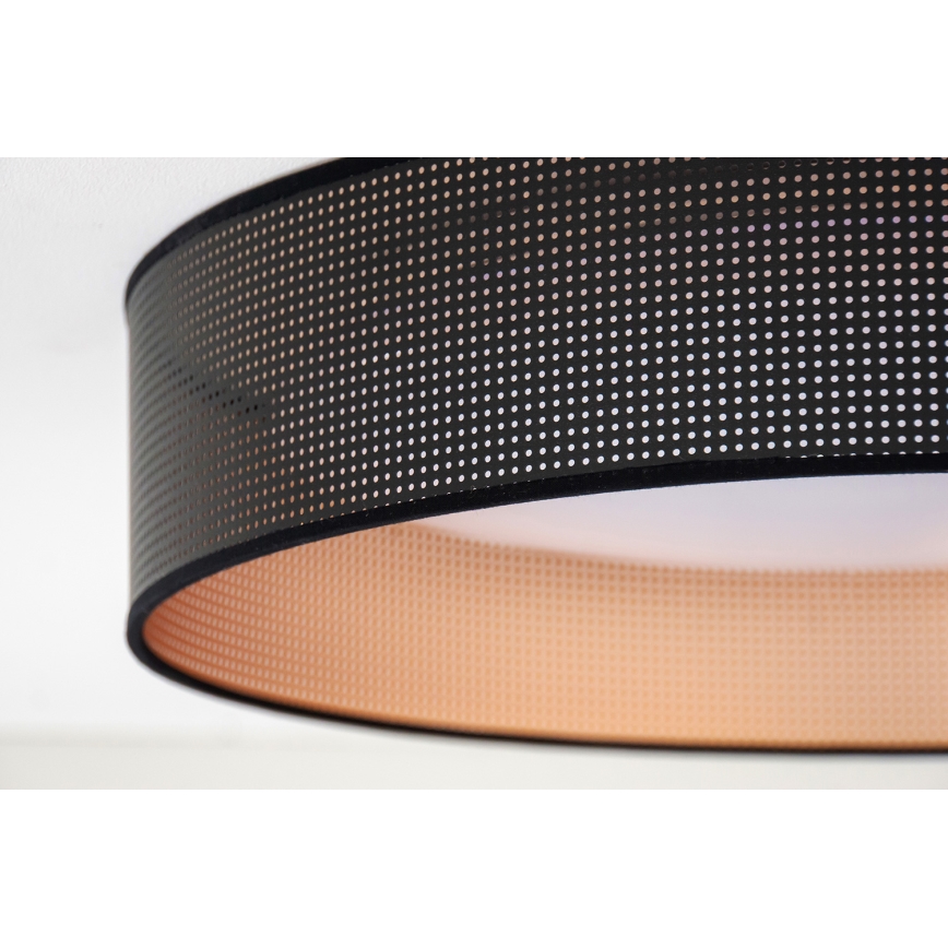 Duolla - LED loftlampe ROLLER LED/24W/230V diameter 45 cm sort/kobber
