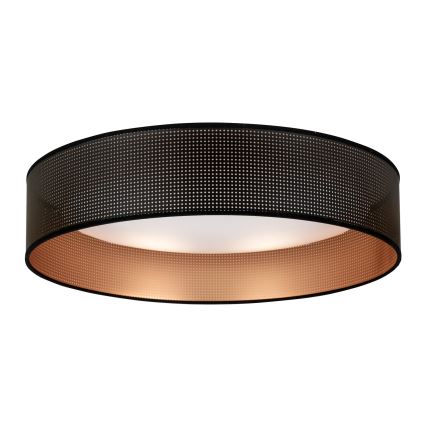 Duolla - LED loftlampe ROLLER LED/24W/230V diameter 45 cm sort/kobber