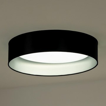 Duolla - LED loftlampe ROLLER LED/24W/230V diameter 45 cm sort/sølvfarvet