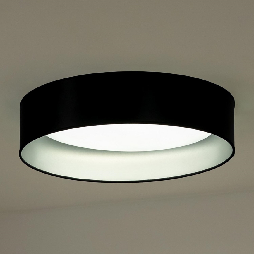 Duolla - LED loftlampe ROLLER LED/24W/230V diameter 45 cm sort/sølvfarvet