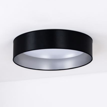 Duolla - LED loftlampe ROLLER LED/24W/230V diameter 45 cm sort/sølvfarvet