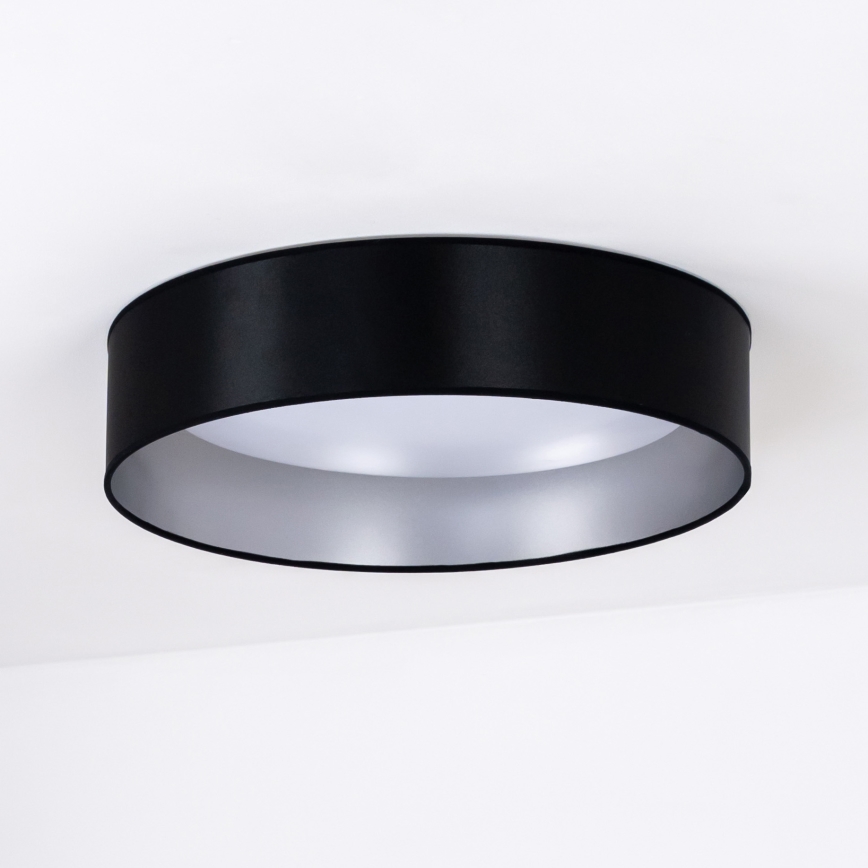 Duolla - LED loftlampe ROLLER LED/24W/230V diameter 45 cm sort/sølvfarvet