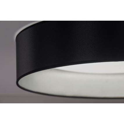 Duolla - LED loftlampe ROLLER LED/24W/230V diameter 45 cm sort/sølvfarvet