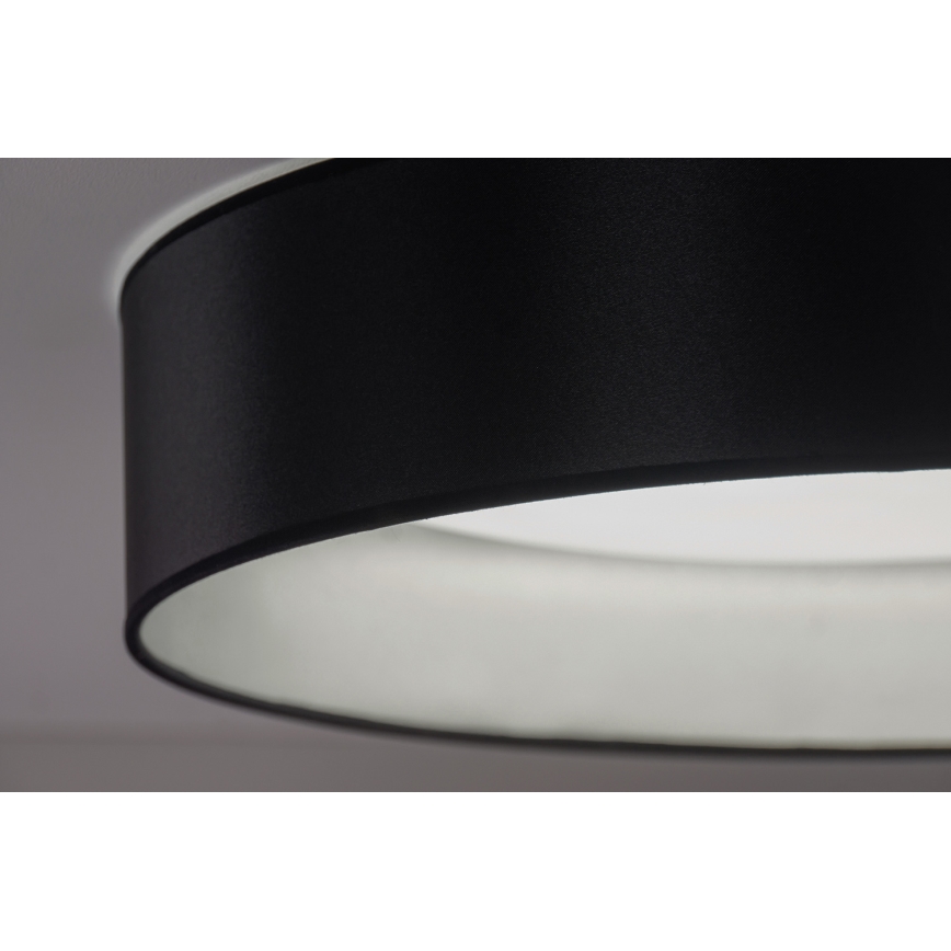 Duolla - LED loftlampe ROLLER LED/24W/230V diameter 45 cm sort/sølvfarvet