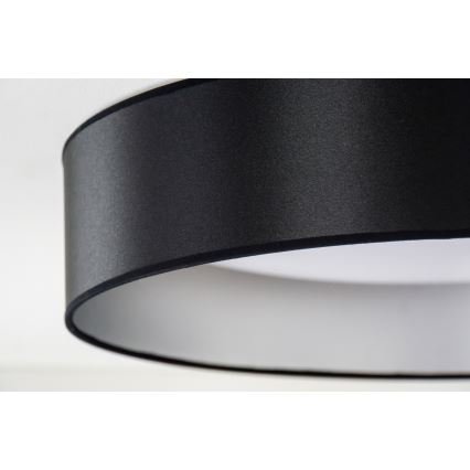 Duolla - LED loftlampe ROLLER LED/24W/230V diameter 45 cm sort/sølvfarvet
