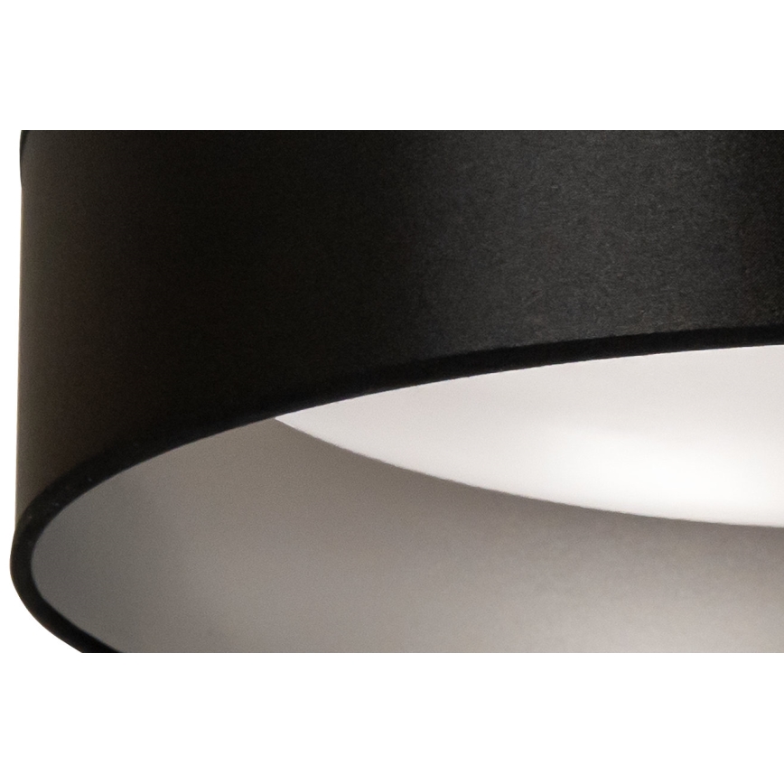 Duolla - LED loftlampe ROLLER LED/24W/230V diameter 45 cm sort/sølvfarvet