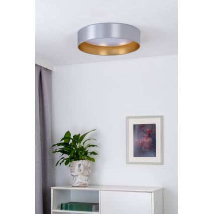 Duolla - LED loftlampe ROLLER LED/24W/230V diameter 45 cm sølvfarvet/guldfarvet