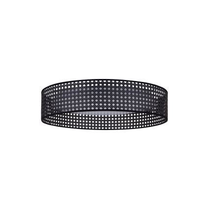Duolla - LED loftlampe ROLLER RATTAN LED/24W/230V diameter 45 cm sort