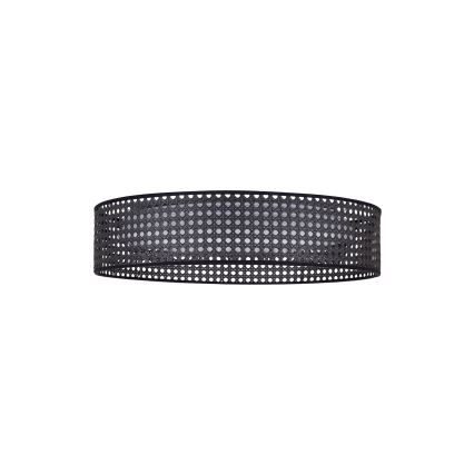 Duolla - LED loftlampe ROLLER RATTAN LED/24W/230V diameter 45 cm sort
