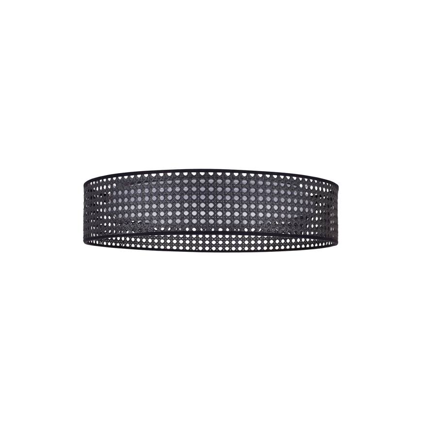 Duolla - LED loftlampe ROLLER RATTAN LED/24W/230V diameter 45 cm sort