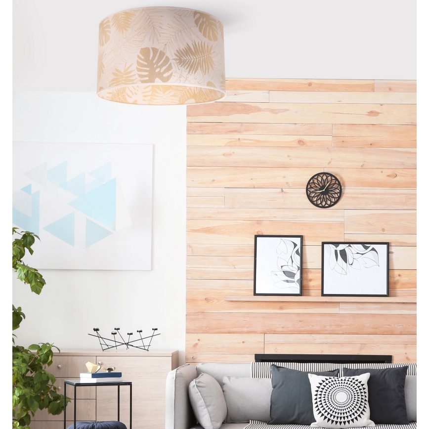 Duolla - Loftlampe ARECA 1xE27/40W/230V diameter 45 cm messing/hvid