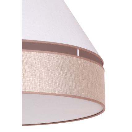 Duolla - Loftlampe AVIGNON 1xE27/15W/230V diameter 50 cm hvid/beige