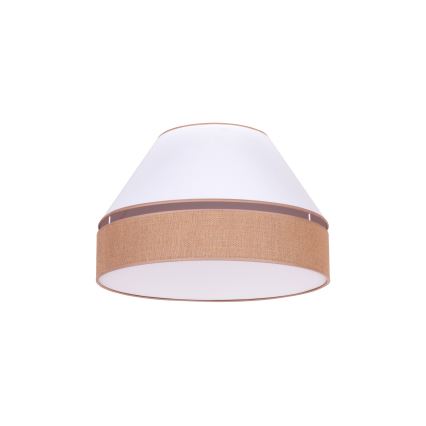 Duolla - Loftlampe AVIGNON 1xE27/15W/230V diameter 50 cm hvid/brun