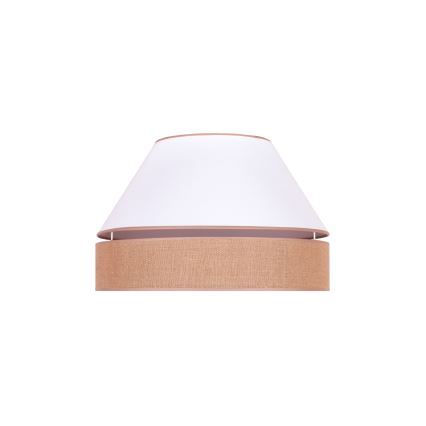 Duolla - Loftlampe AVIGNON 1xE27/15W/230V diameter 50 cm hvid/brun