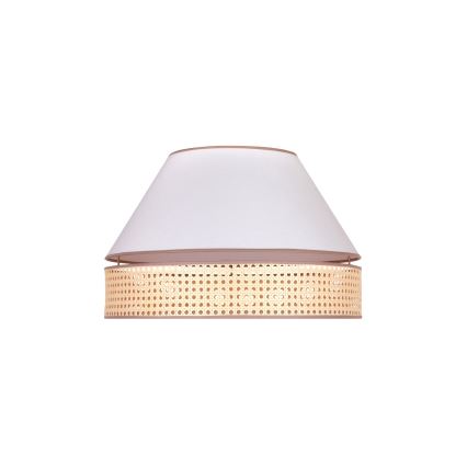 Duolla - Loftlampe AVIGNON 1xE27/15W/230V diameter 50 cm hvid/Rattan