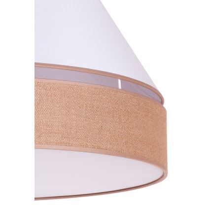 Duolla - Loftlampe AVIGNON 3xE27/15W/230V diameter 60 cm hvid/brun