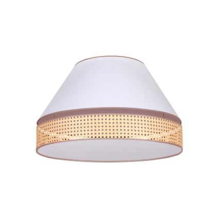 Duolla - Loftlampe AVIGNON 3xE27/15W/230V diameter 60 cm hvid/Rattan