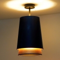 Duolla - Loftlampe BELL SHINY 1xE27/15W/230V blå/kobber