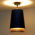 Duolla - Loftlampe BELL SHINY 1xE27/15W/230V diameter 25 cm blå/kobber