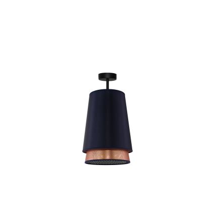 Duolla - Loftlampe BELL SHINY 1xE27/15W/230V diameter 25 cm blå/kobber