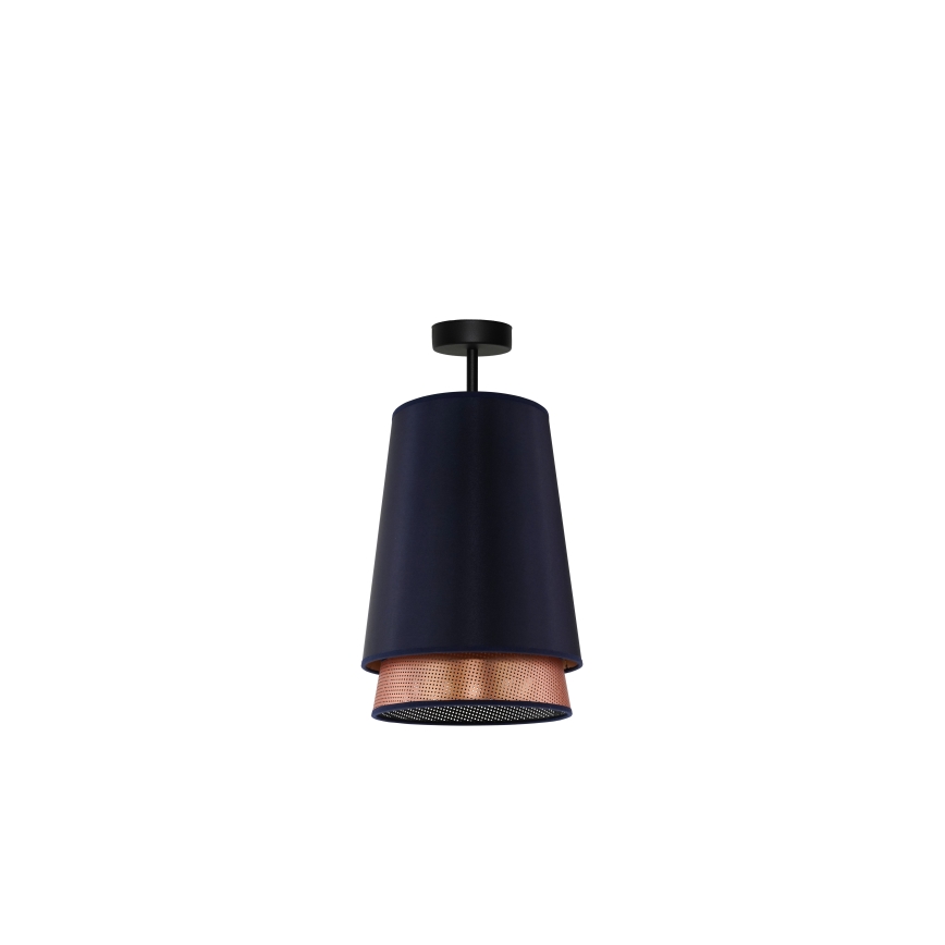 Duolla - Loftlampe BELL SHINY 1xE27/15W/230V diameter 25 cm blå/kobber