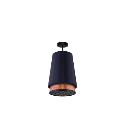 Duolla - Loftlampe BELL SHINY 1xE27/15W/230V diameter 25 cm blå/kobber