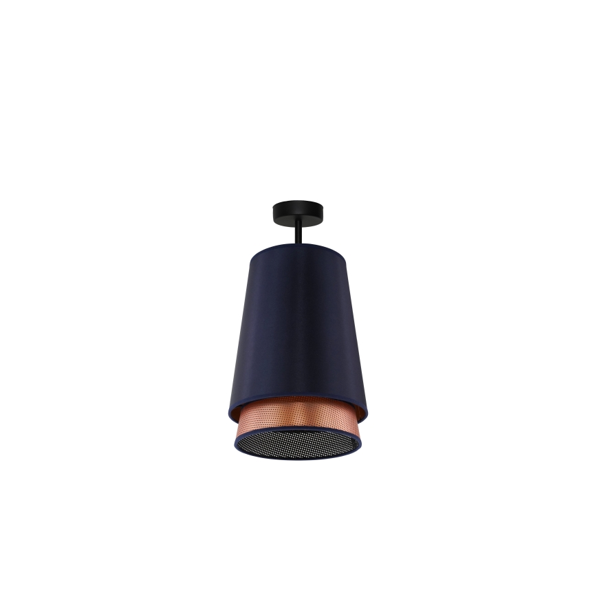 Duolla - Loftlampe BELL SHINY 1xE27/15W/230V diameter 25 cm blå/kobber
