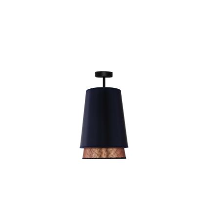 Duolla - Loftlampe BELL SHINY 1xE27/15W/230V diameter 25 cm blå/kobber
