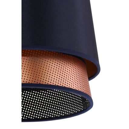 Duolla - Loftlampe BELL SHINY 1xE27/15W/230V diameter 25 cm blå/kobber