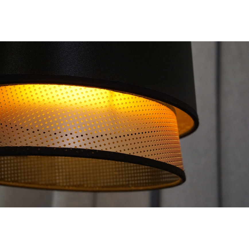 Duolla - Loftlampe BELL SHINY 1xE27/15W/230V diameter 25 cm sort/kobber