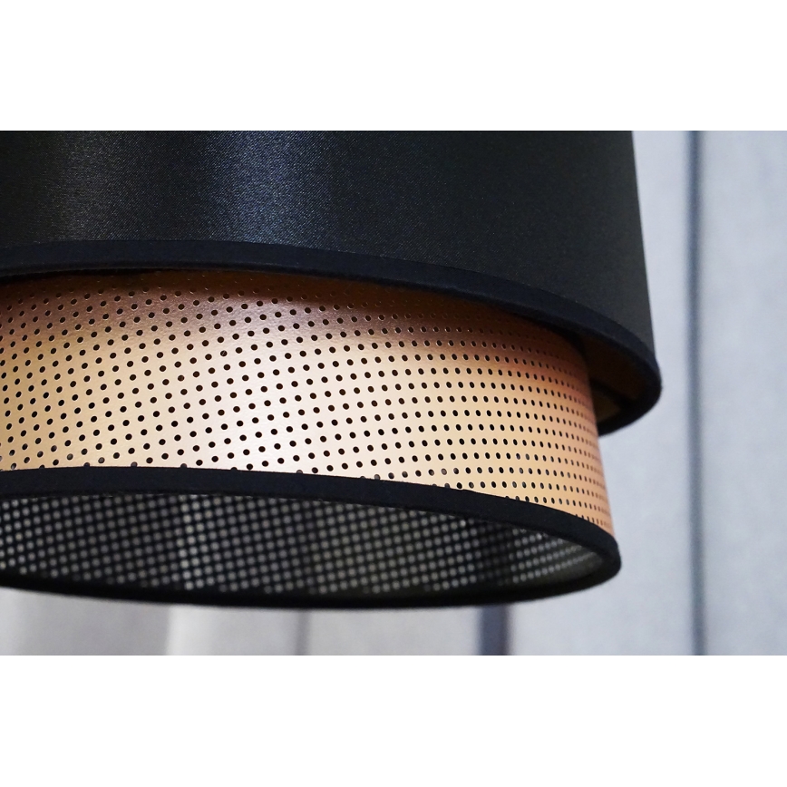 Duolla - Loftlampe BELL SHINY 1xE27/15W/230V diameter 25 cm sort/kobber