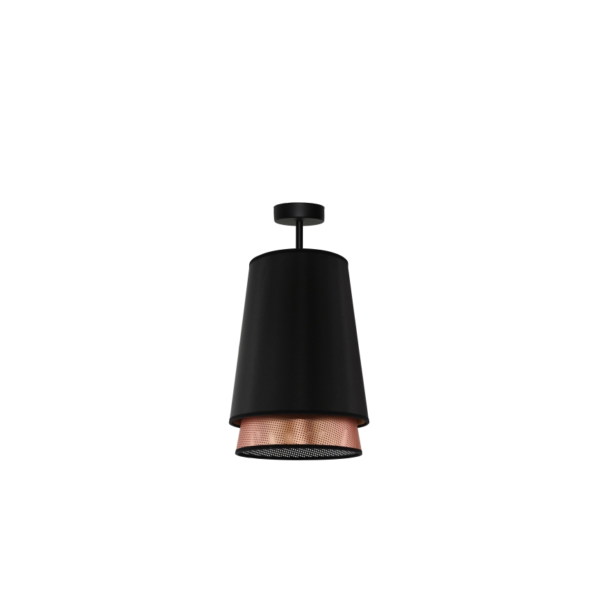 Duolla - Loftlampe BELL SHINY 1xE27/15W/230V diameter 25 cm sort/kobber