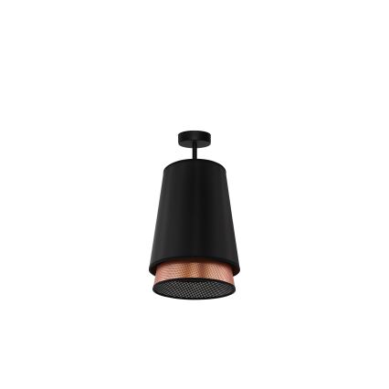 Duolla - Loftlampe BELL SHINY 1xE27/15W/230V diameter 25 cm sort/kobber